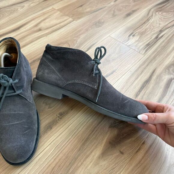 Tods Dark Brown Suede Leather Lace Up Almond Toe Chukka Ankle Boots Shoes Size 8 main image 13